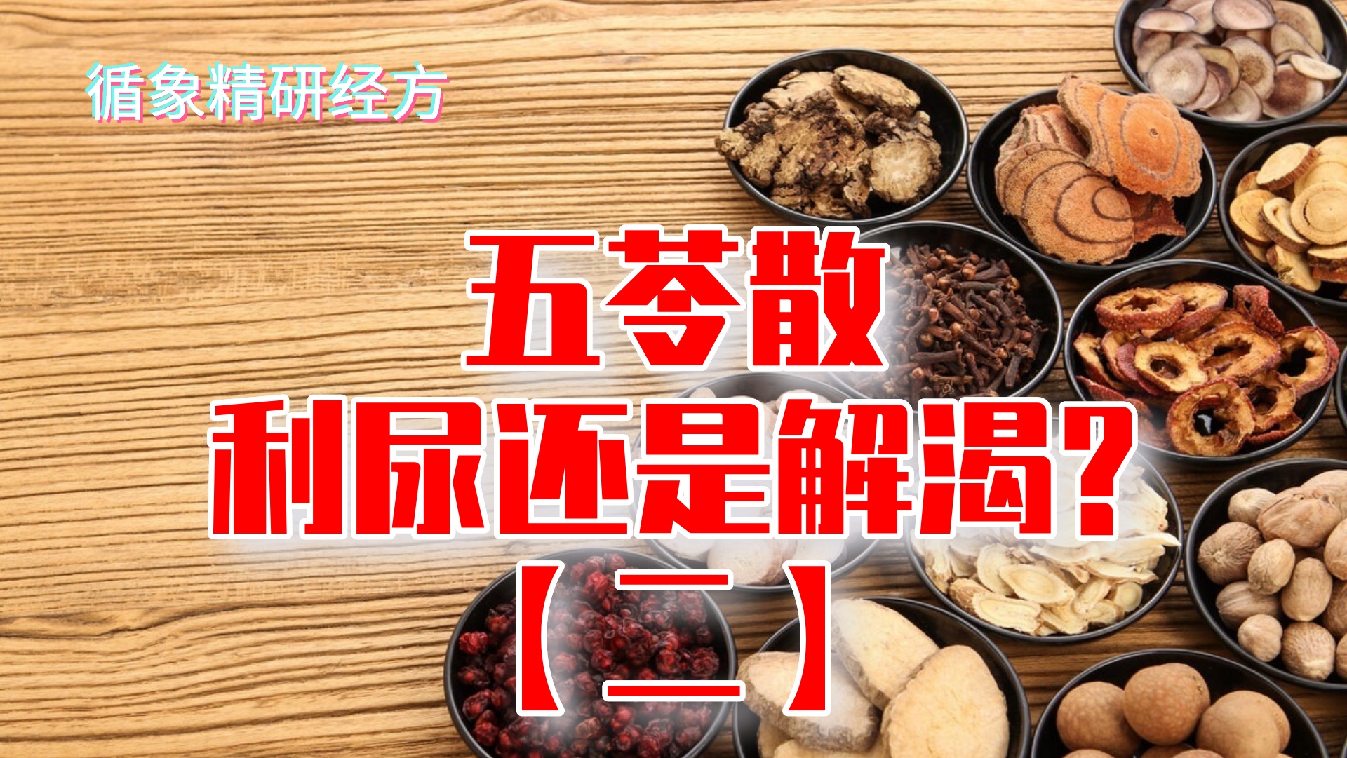 五苓散作用是利尿还是解渴？膀胱气化水液的生理病理（一）（2）